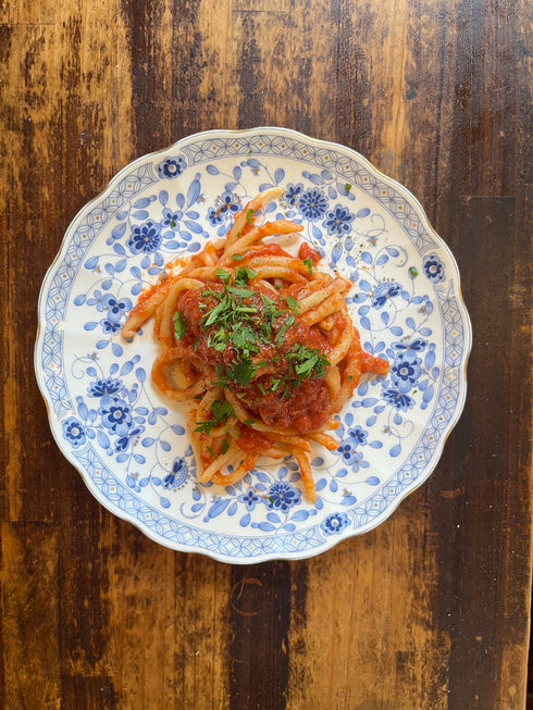 キタッラ 放牧豚自家製パンチェッタのアマトリチャーナソース